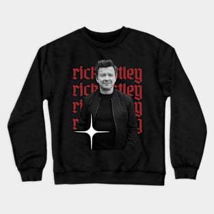 Rick astley x retro design Crewneck Sweatshirt